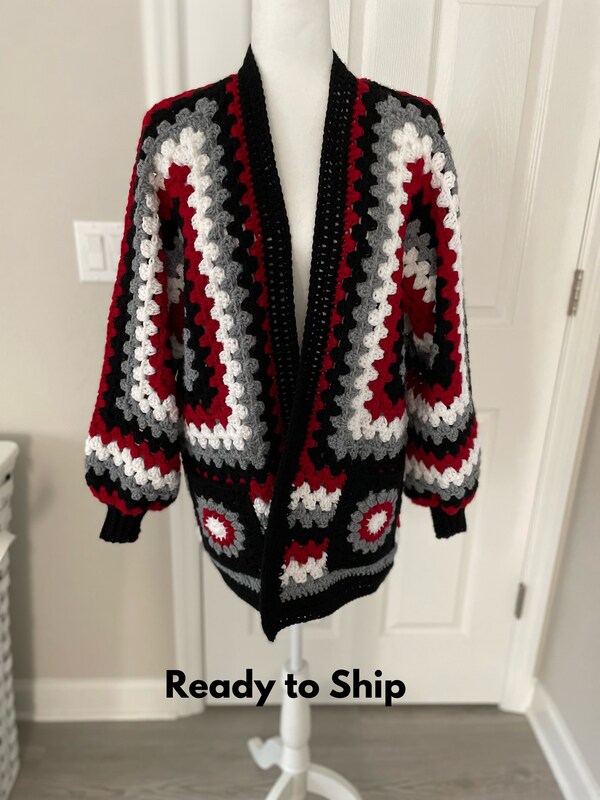 White crochet 2025 cardigan sweater